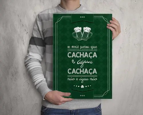 Quadro Cachaça não é Água