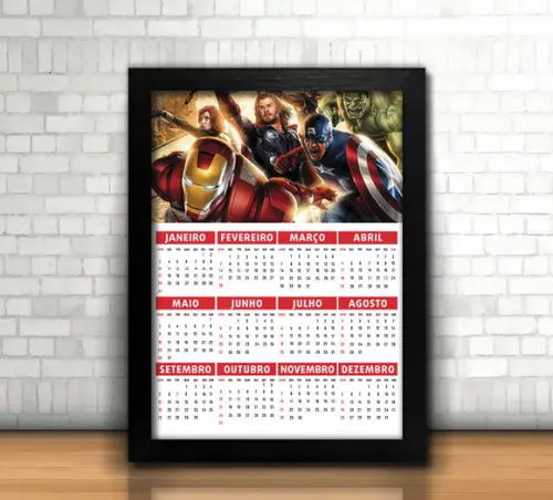 Quadro Calendário Vingadores