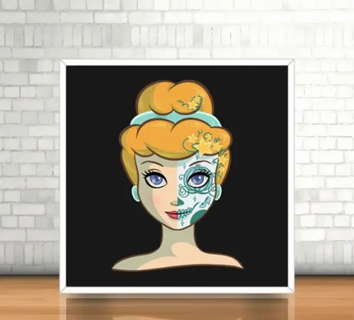 Quadro Cinderella/Catrina (20x20cm)