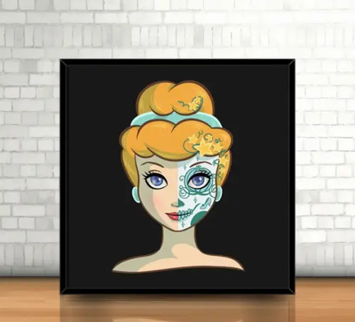 Quadro Cinderella/Catrina (20x20cm)