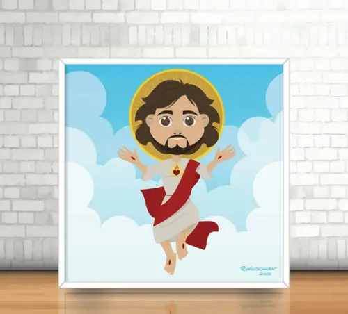 Quadro Cristo / Ilustração (20x20cm)