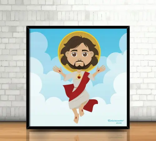 Quadro Cristo / Ilustração (20x20cm)