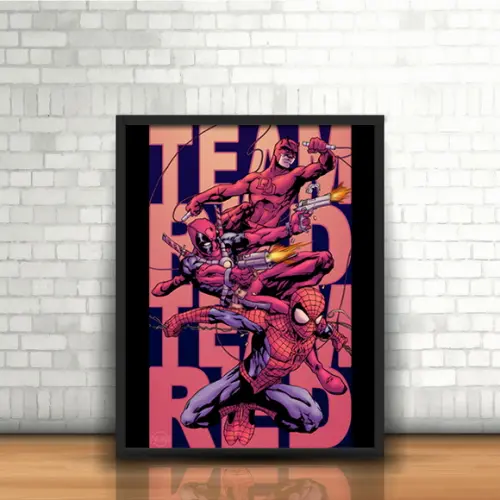 Quadro Daredevil, Deadpool & Spiderman