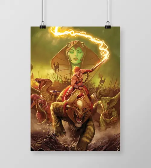 Quadro Defensor de Grayskull / He-Man / 20x30cm / com vidro