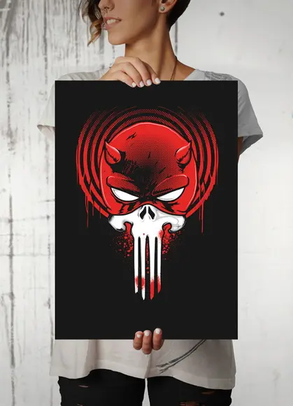 Quadro Demolidor & Justiceiro