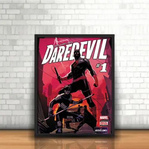 Quadro Demolidor e Gambit