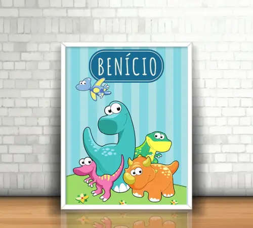 Quadro Dinossauros (Cute)