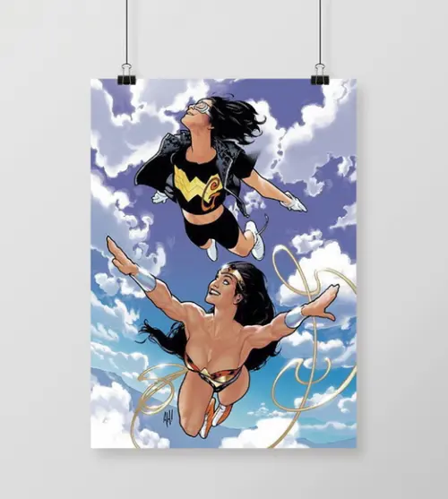 Quadro Donna Troy e Mulher-Maravilha