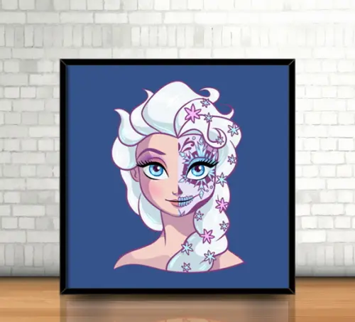 Quadro Elsa (Frozen)/Catrina (20x20cm)