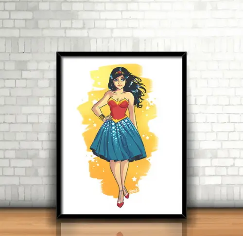 Quadro Fashion / Mulher-Maravilha