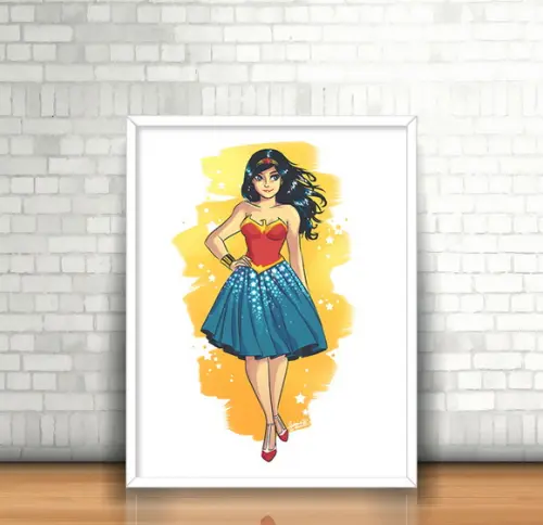 Quadro Fashion / Mulher-Maravilha