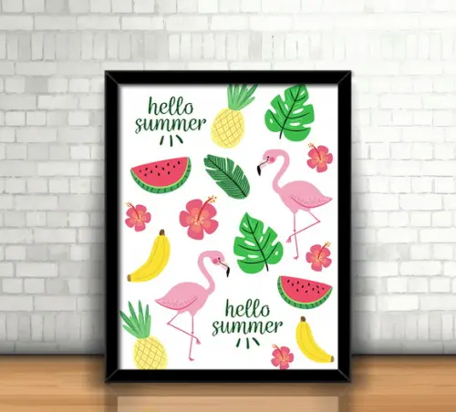 Quadro Flamingo / Tropical