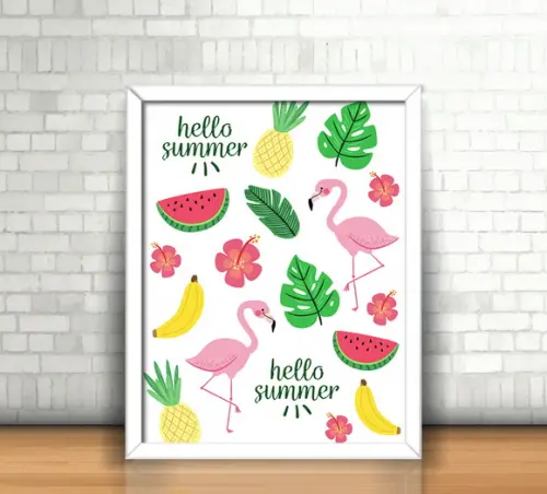 Quadro Flamingo / Tropical