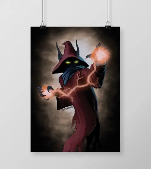 Quadro Gorpo Feiticeiro / He-Man / 20x30cm / com vidro
