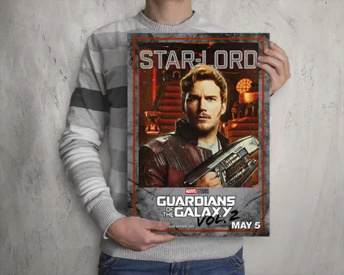 Quadro Guardiões da Galáxia Peter Quill