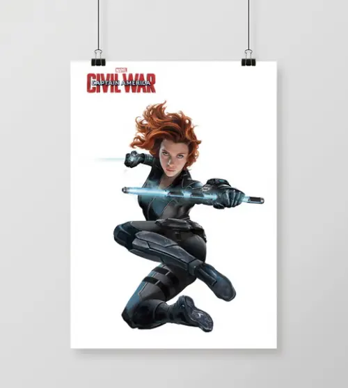Quadro Guerra Civil Marvel Viúva Negra