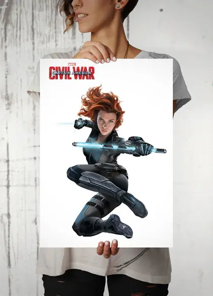 Quadro Guerra Civil Marvel Viúva Negra