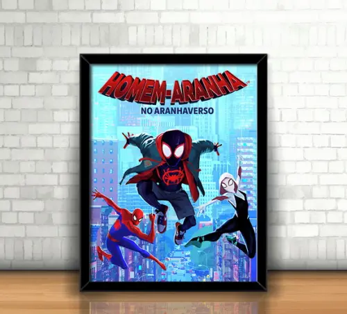 Quadro Homem Aranha (Aranhaverso) / 20x30cm / Com Vidro