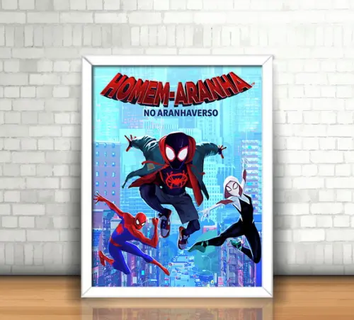 Quadro Homem Aranha (Aranhaverso) / 20x30cm / Com Vidro