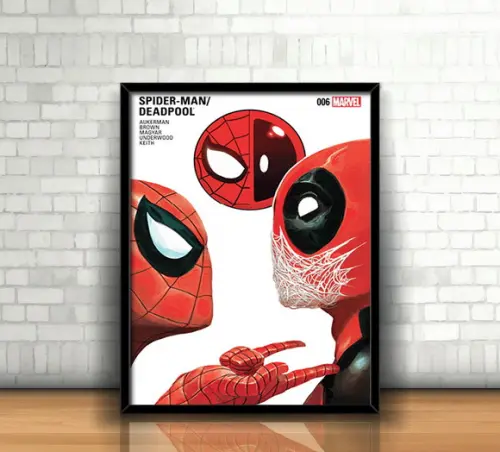 Quadro Homem Aranha e Deadpool