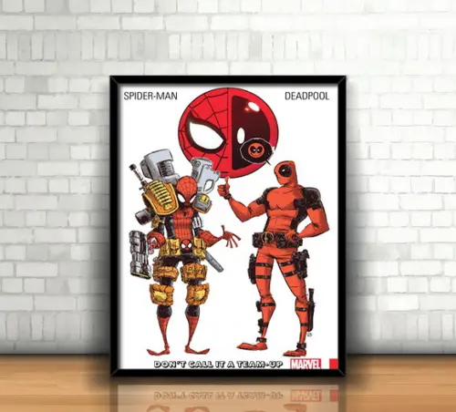 Quadro Homem Aranha e Deadpool
