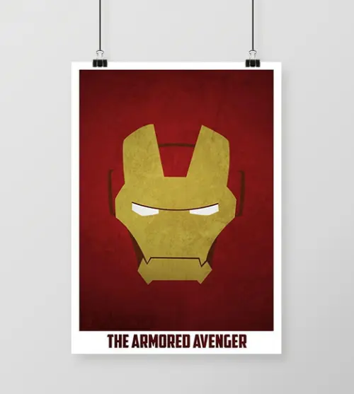 Quadro Homem de Ferro / Minimalista