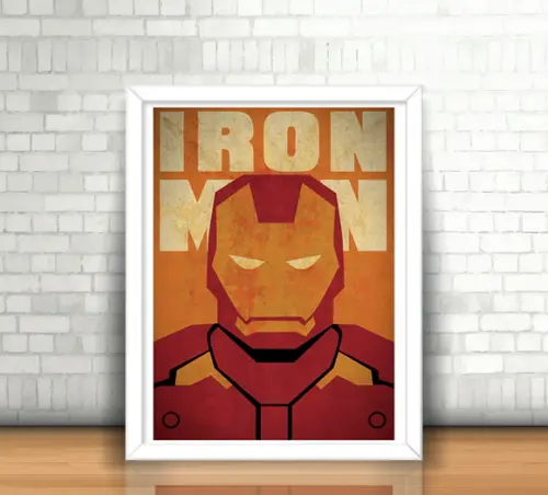 Quadro Homem de Ferro / Minimalista