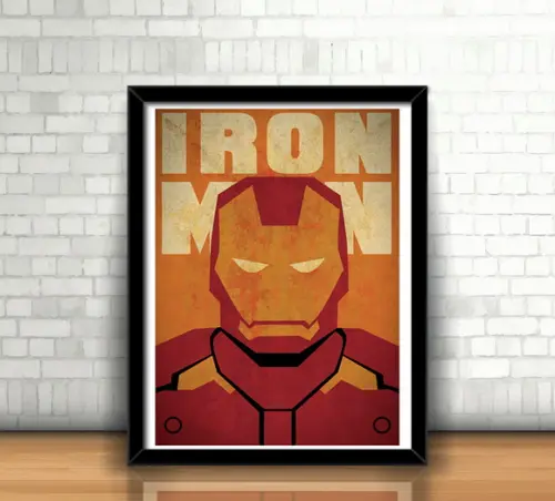 Quadro Homem de Ferro / Minimalista