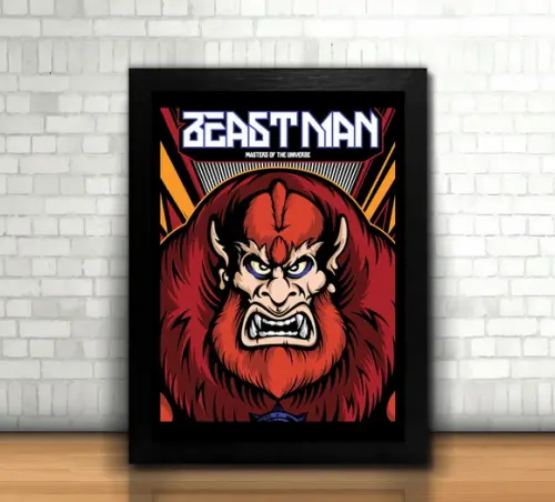 Quadro Homem Fera / He-Man / 20x30cm / com vidro