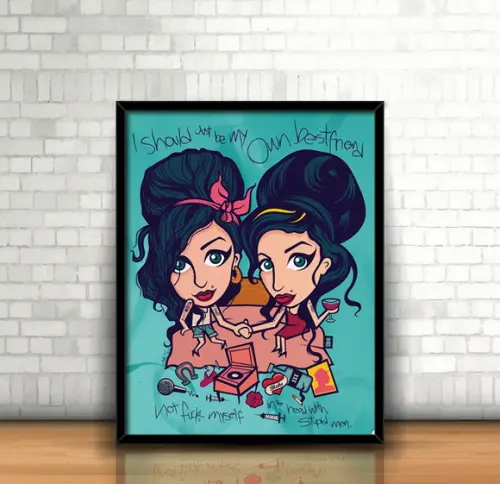 Quadro Ilustrado / Amy Winehouse