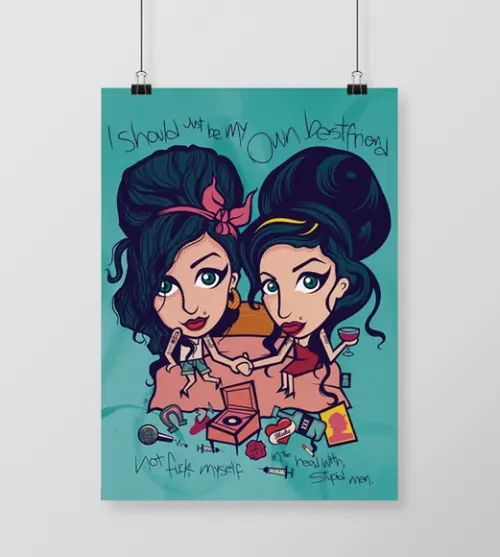 Quadro Ilustrado / Amy Winehouse
