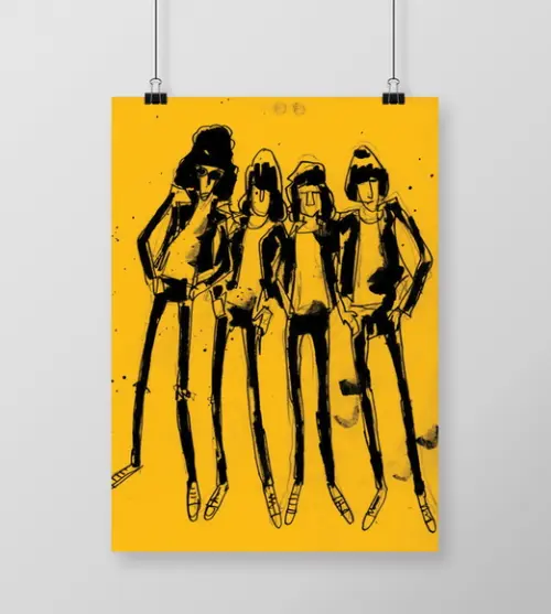 Quadro Ilustrado Ramones