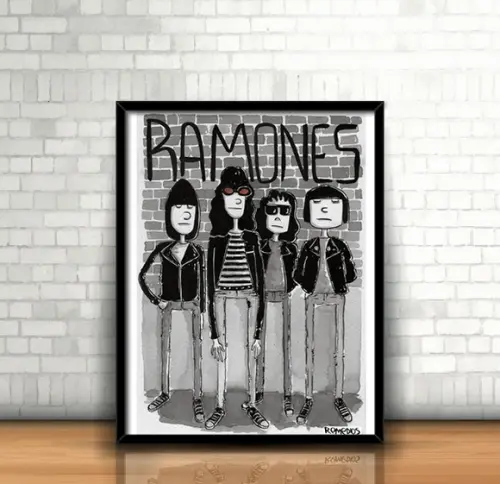 Quadro Ilustrado Ramones