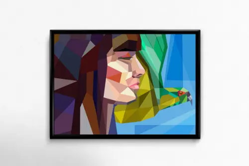 Quadro Índigena / 20x30cm / Com Vidro