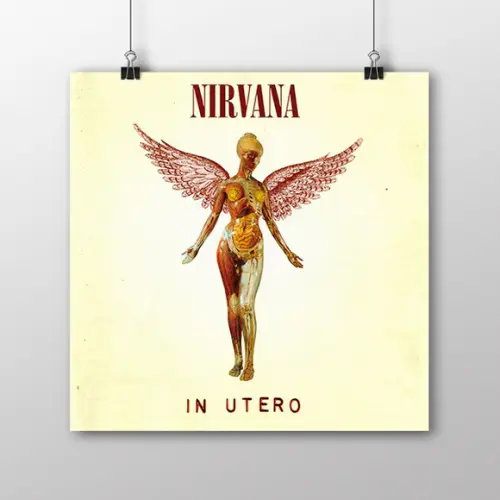 Quadro In Utero / Nirvana (20x20cm)