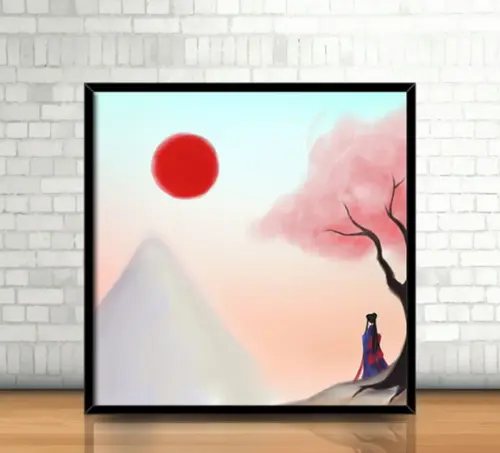 Quadro Japonesa (20x20cm)