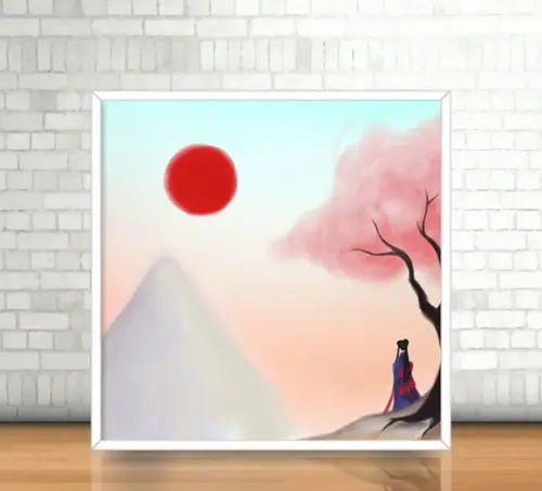 Quadro Japonesa (20x20cm)
