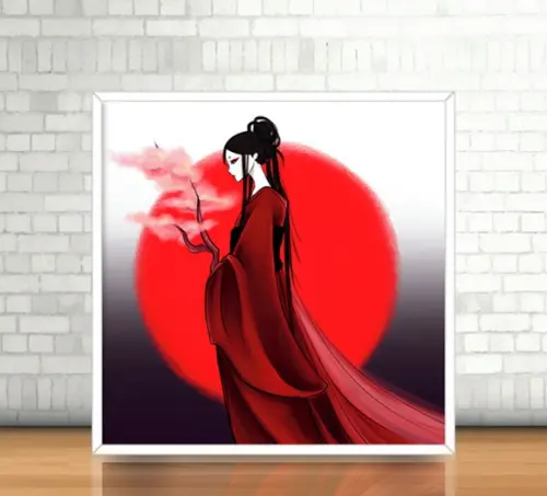 Quadro Japonesa (20x20cm)