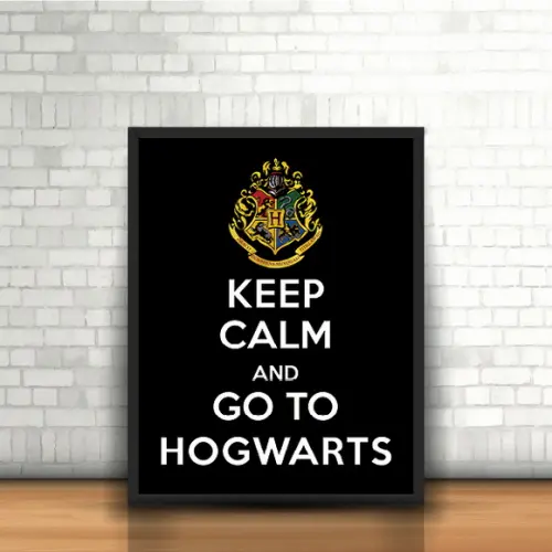 Quadro Keep Calm and Go To Hogwarts