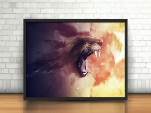 Quadro Leão (Ilustração)