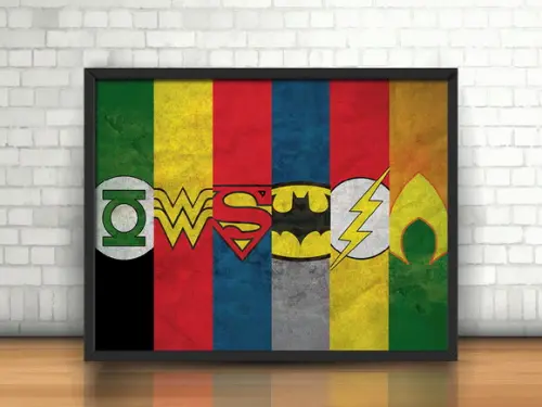 Quadro Liga da Justiça da (Minimalista)