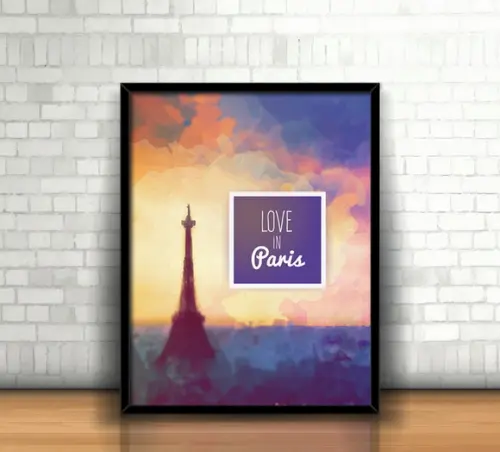 Quadro Love in Paris