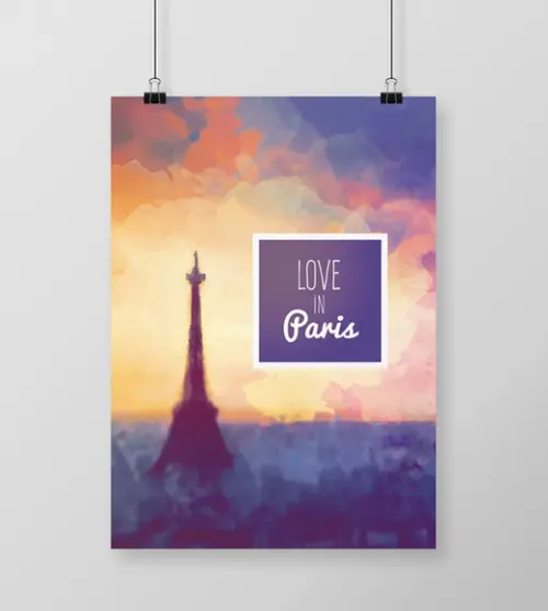 Quadro Love in Paris