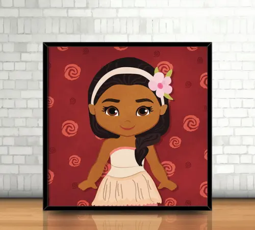 Quadro Mamãe Sina / Moana (20x20cm)