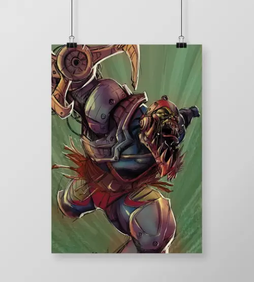 Quadro Mandíbula / He-Man / 20x30cm / com vidro
