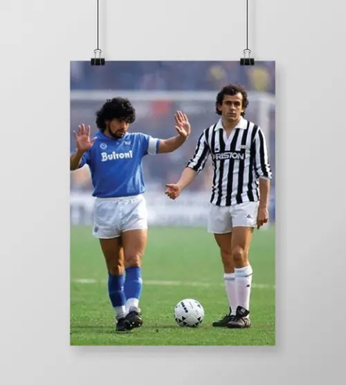 Quadro Maradona & Platini