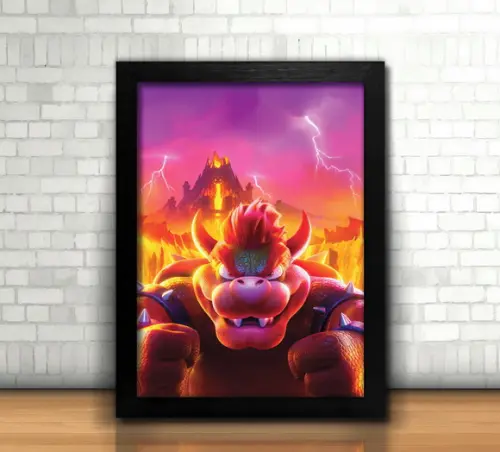Quadro Mario Bros / 20x30cm / com Vidro