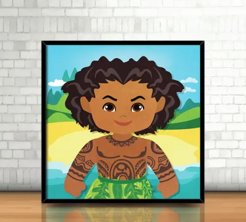 Quadro Maui / Moana (20x20cm)