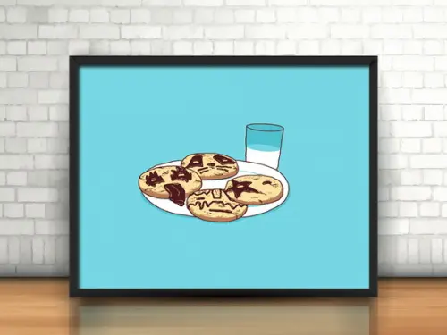 Quadro Milk, Cookie And Kiss