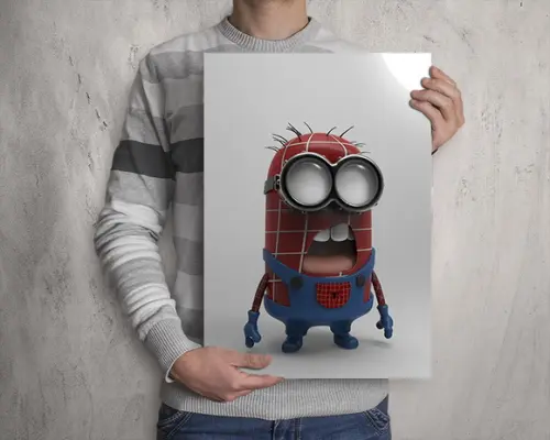 Quadro Minion / Homem-Aranha